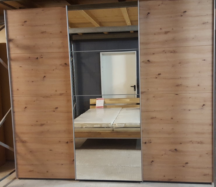 Schwebet�ren Schrank EASY PLUS Kleiderschrank Artisan Eiche NB Spiegel Versand m�glich B�H