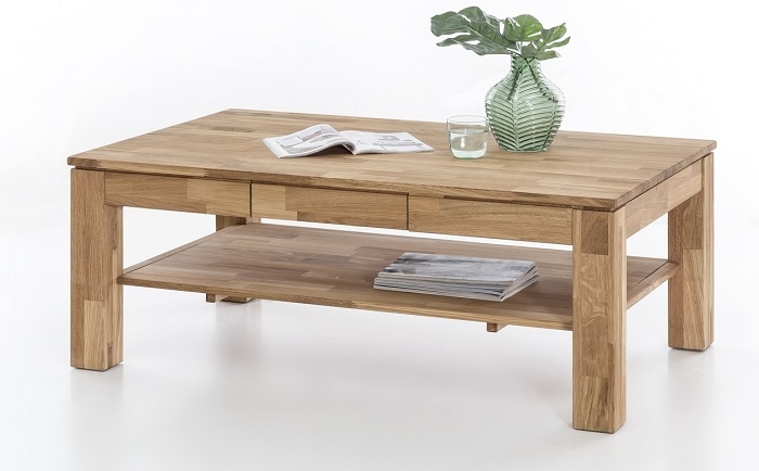 Couchtisch Beistelltisch Tisch Wohnzimmertisch 2 2 5 7 Eiche Massiv Ge�lt