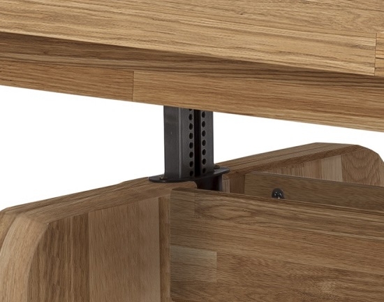 Couchtisch Beistelltisch Tisch Wohnzimmertisch 2 2 8 5 H�henverstellbar Eiche Massiv