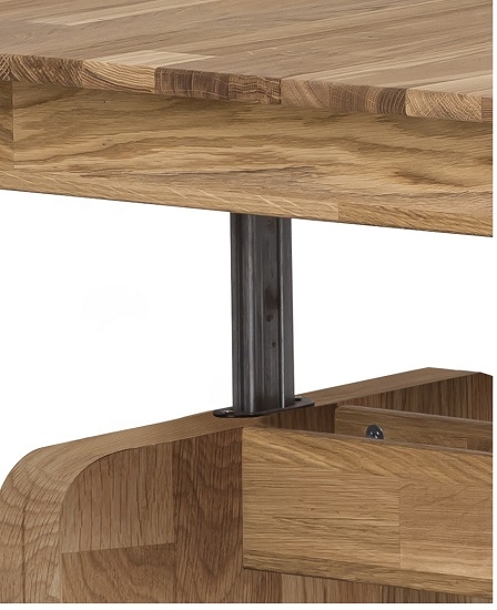 Couchtisch Beistelltisch Tisch Wohnzimmertisch 2 2 8 6 Ausziehbar H�henverstellbar Eiche Massiv