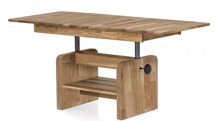 Couchtisch Beistelltisch Tisch Wohnzimmertisch 2 2 8 6 Ausziehbar H�henverstellbar Eiche Massiv