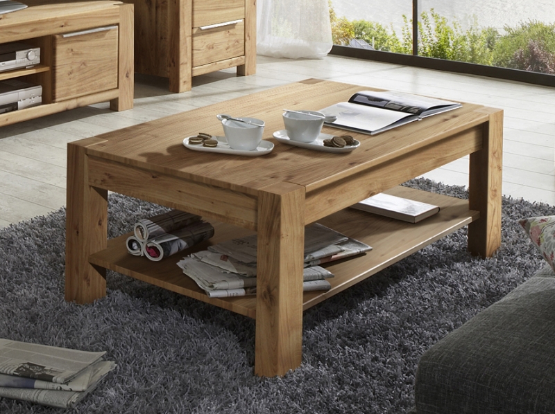 Couchtisch Beistelltisch Tisch Wohnzimmertisch 2 7 7 2 Wildeiche Massiv Ge�lt