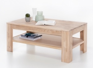 Couchtisch Beistelltisch Tisch Wohnzimmertisch 5 3 9 3 Wildeiche Teilmassiv Bianco