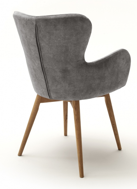 2 Armlehnst�hle=Set K�chenstuhl 4-Fu� Stuhl Cocktailsessel SARANDER Cappuccino Wildeiche S2WAAMCX