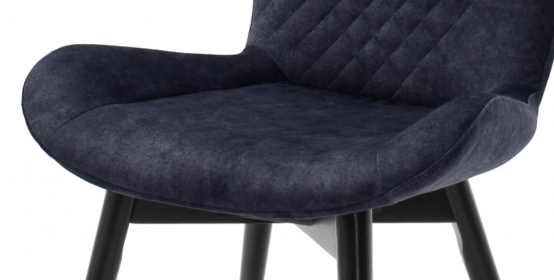 6 Stühle=Set Küchenstuhl Esszimmerstuhl 4-Fuß Stuhl SARANDER Nachtblau lackiert S1SAAMNB