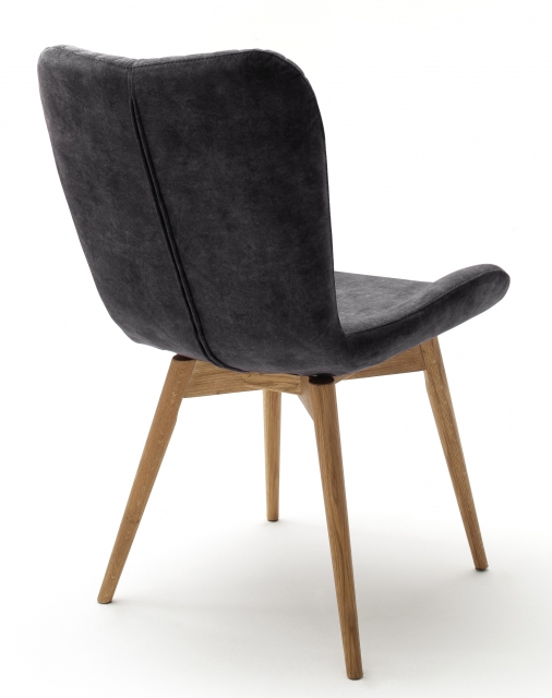 2 Stühle=Set Küchenstuhl Esszimmerstuhl 4-Fuß Stuhl SARANDER Bordeaux Wildeiche S1WAAMBO