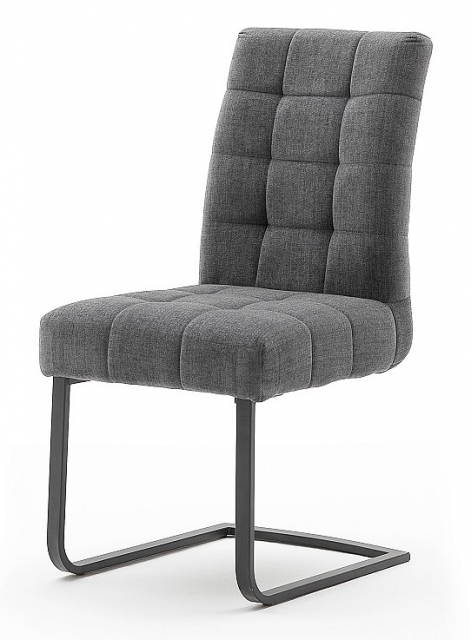 2 Freischwinger=Set Schwing - Stuhl K�chenstuhl SALTA Dunkelgrau SASS77DG
