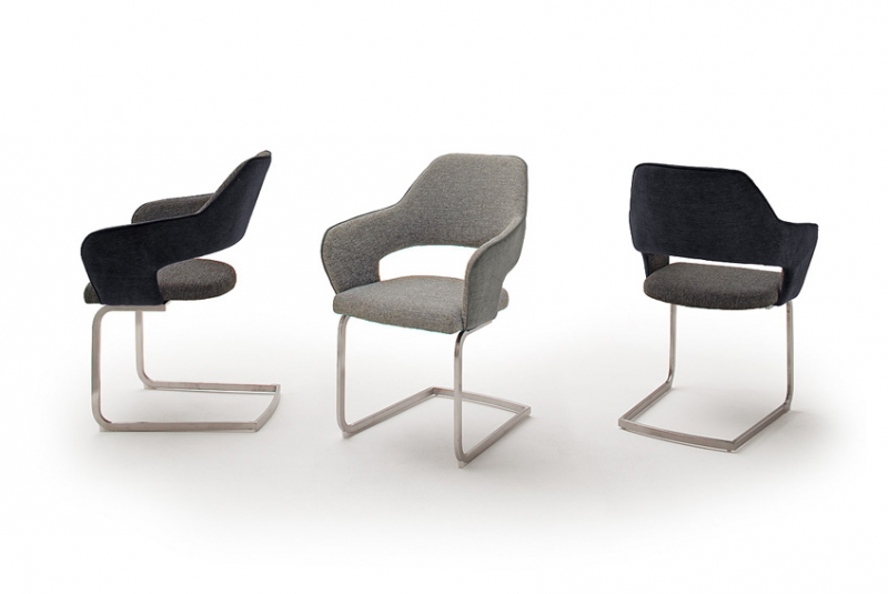 6 Freischwinger = SET Schwinger Schwingstuhl NEWCASTLE Melange NESE81MN