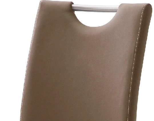 6 Freischwinger=Set Schwing - Stuhl PAULO Kunstleder Cappuccino PAUE10CX