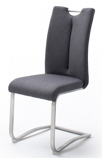 6 Freischwinger=Set Schwing - Stuhl ARTOS Feingewebe Anthrazit ARXL31AN