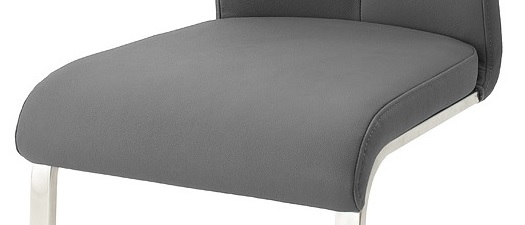 2 Freischwinger=Set Schwing - Stuhl ARTOS 2XL Echt Leder Grau A2XL20GX