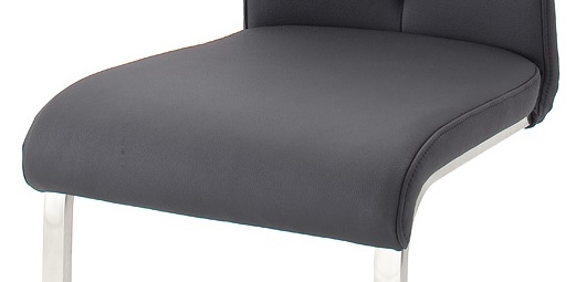 6 Freischwinger=Set Schwing - Stuhl ARTOS 2XL Echt Leder Schwarz A2XL20SX