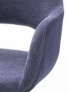8 Armlehnst�hle=Set K�chenstuhl 4-Fu� Stuhl Cocktailsessel ASELLA Nachtblau ASWAFANB