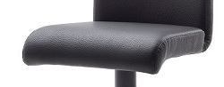 6-er SET Barhocker Hocker Barstuhl ALESI Kunstleder Schwarz lackiert ALSL10SX