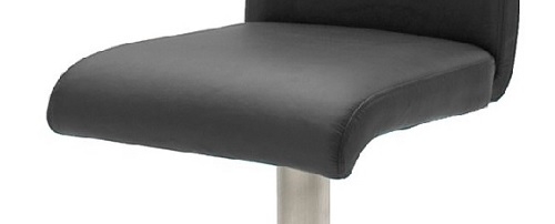 6-er SET Barhocker Hocker Barstuhl ALESI Kunstleder Schwarz Edelstahl ALESIEPS