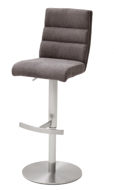 6-er SET Barhocker Hocker Barstuhl GIULIA B Feingewebe Braun GBBE36BX