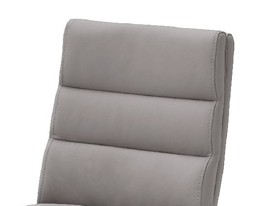 6-er SET Barhocker Hocker Barstuhl GIULIA B Nubukleder-Optik Eisgrau GBBE53EG