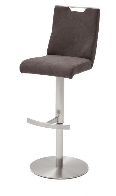 2-er SET Barhocker Hocker Barstuhl GIULIA C Feingewebe Braun GBCE36BX