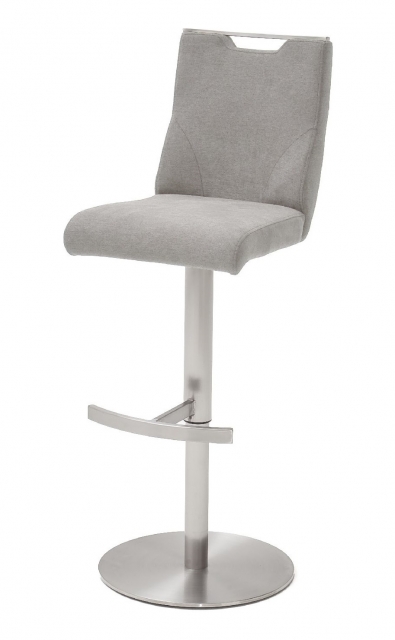 2-er SET Barhocker Hocker Barstuhl GIULIA C Feingewebe Eisgrau GBCE36EG