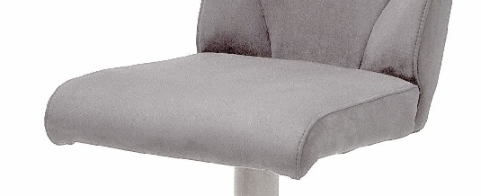 2-er SET Barhocker Hocker Barstuhl GIULIA C Nubukleder-Optik Eisgrau GBCE53EG