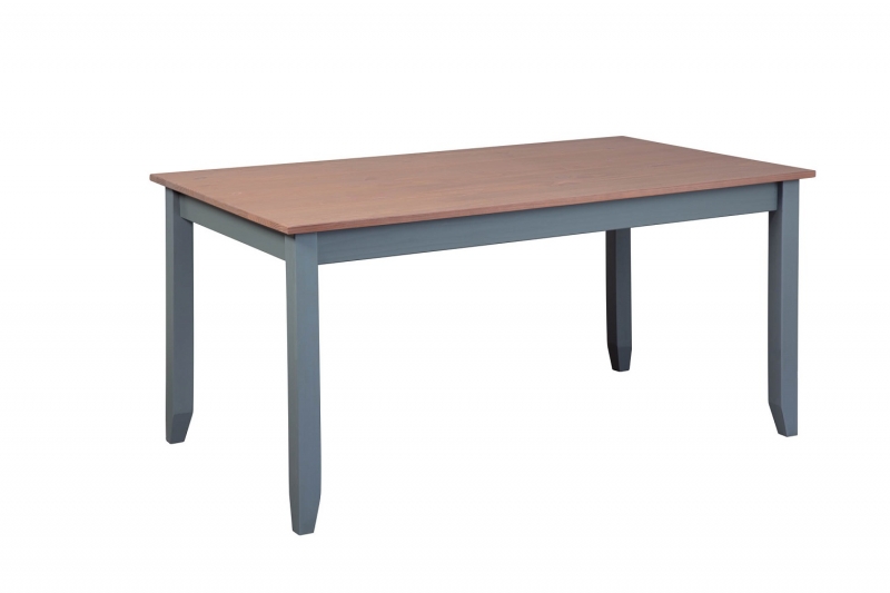160x90 cm Esstisch Tisch LUZERNA 1.1 Grau Sepia Kiefer Massiv