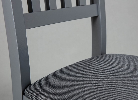 2 Stühle=Set Stuhl Küchen-Stuhl Esszimmer-Stuhl LUZERNA 7.1 Grau Buche Massiv