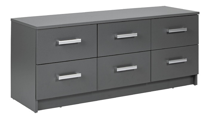 6 Schubladen Kommode Sideboard ELENZIO 6S Graphitgrau