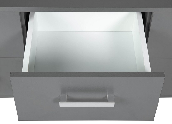 6 Schubladen Kommode Sideboard ELENZIO 6S Graphitgrau