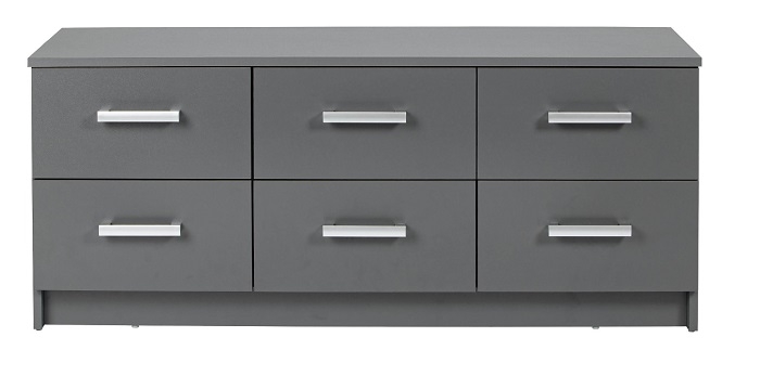 6 Schubladen Kommode Sideboard ELENZIO 6S Graphitgrau