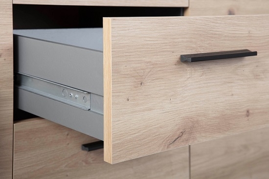 Anrichte Kommode Sideboard Stauraum Schrank CORBETO 2T4S Anthrazit Artisan Eiche NB