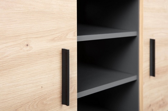 TV Rack Phonotisch TV-Kommode TV-Tisch CORBETO TV Anthrazit Artisan Eiche NB