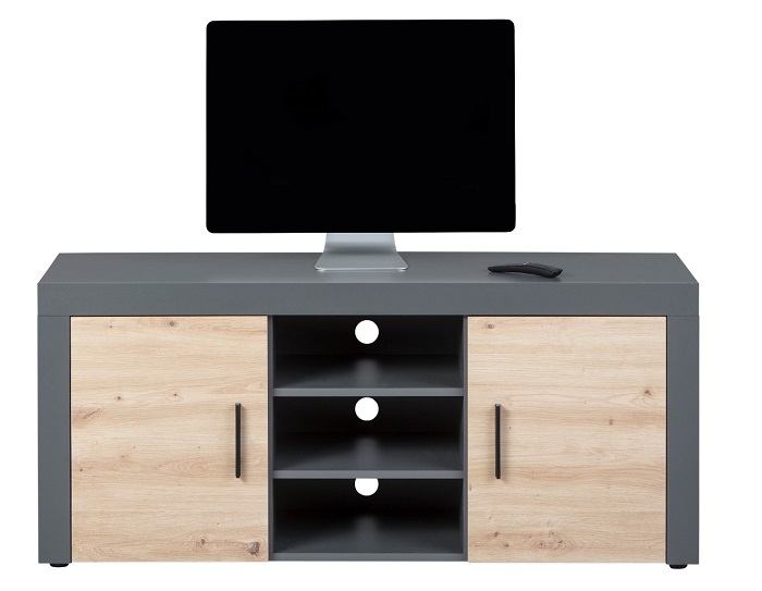 TV Rack Phonotisch TV-Kommode TV-Tisch CORBETO TV Anthrazit Artisan Eiche NB