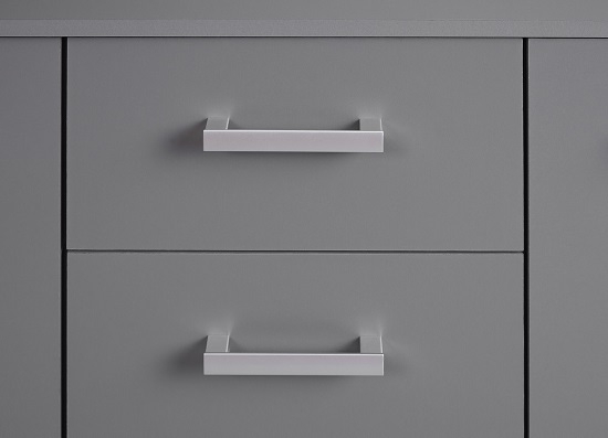 2t�rig Schubladen Kommode Sideboard Anrichte ELENZIO 2T4S Graphitgrau