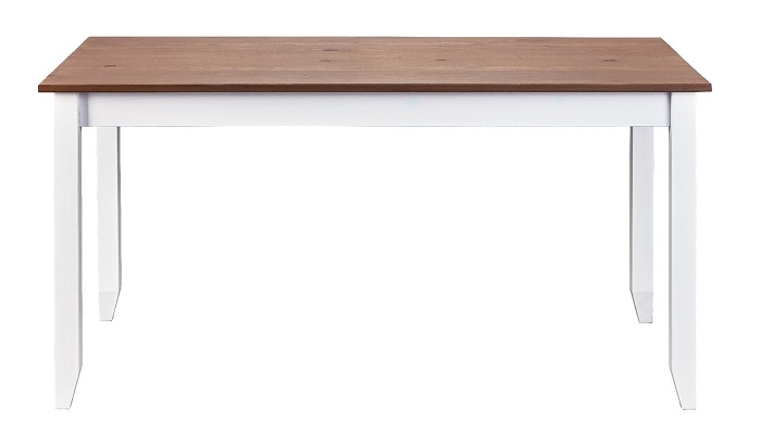 160x90 cm Esstisch Tisch Kchentisch WESTERLAND 1.2 FSC Wei Sepia Braun Kiefer Massiv