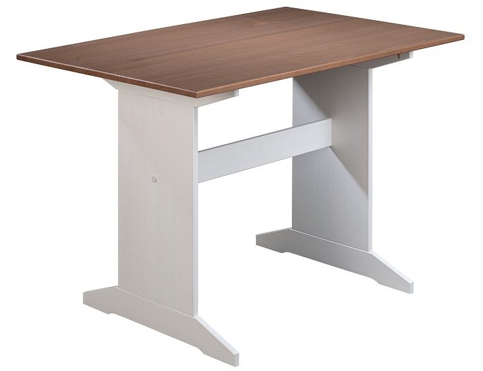 110x70 cm Eckbank-Tisch Esstisch Tisch Kchentisch WESTERLAND 31.2 Wei Sepia Braun Kiefer Massiv