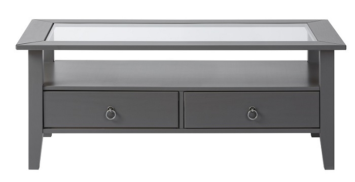 Couchtisch Stubentisch Tisch PROVENCE7 Massivholz Grau lackiert Glas