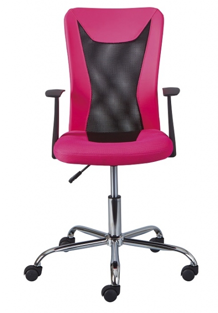 Drehstuhl B�rostuhl Kinderstuhl Schreibtischstuhl DONNY Pink Schwarz mit Rollen