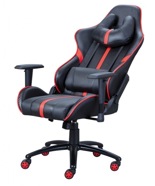 Drehstuhl B�rostuhl Schreibtischstuhl RATO RED Schwarz Rot mit Rollen