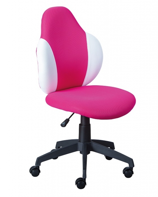 Drehstuhl B�rostuhl Kinderstuhl Schreibtischstuhl JESSI Raspberry/White Himbeer Weiss mit Rollen