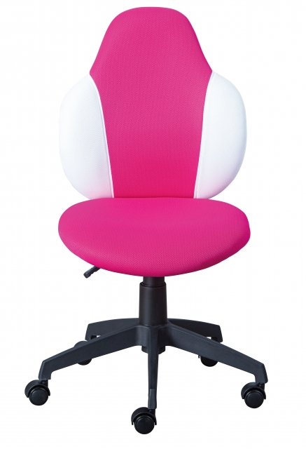 Drehstuhl B�rostuhl Kinderstuhl Schreibtischstuhl JESSI Raspberry/White Himbeer Weiss mit Rollen