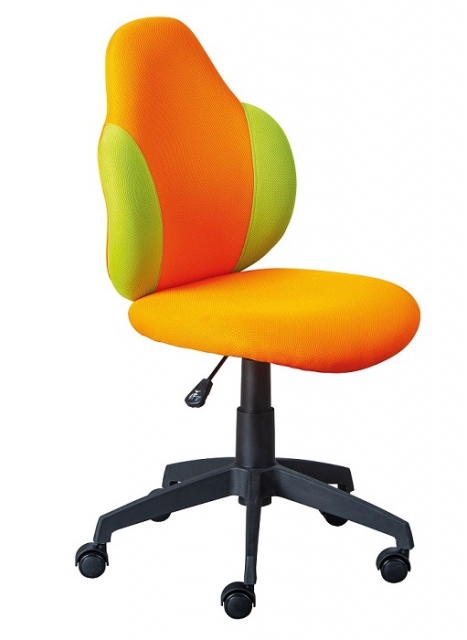 Drehstuhl B�rostuhl Kinderstuhl Schreibtischstuhl JESSI Orange/Green Orange Gr�n mit Rollen