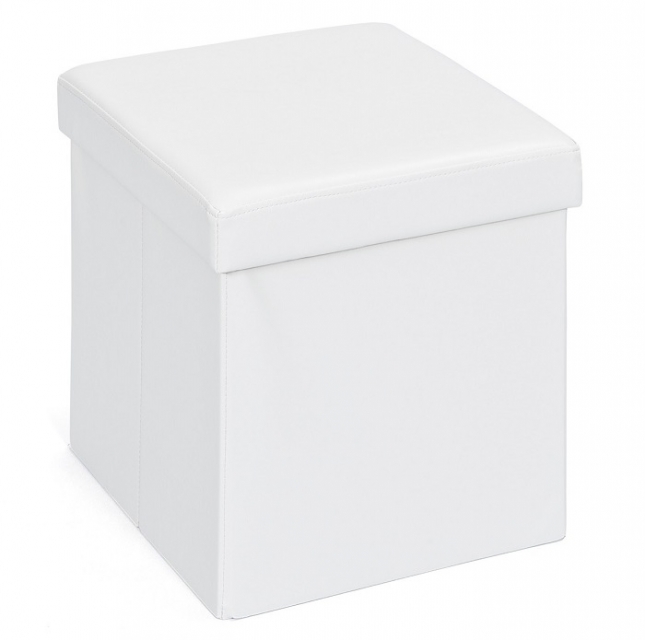 Hocker Stauraum Faltbox Spielzeugkiste SETTI White Weiss