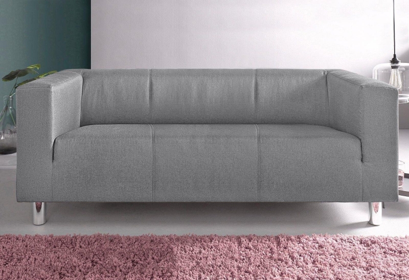 Sofa Couch 3-Sitzer 3er Sofa Couch CLIP Struktur Hellgrau Versand mglich Ausstellung BEV