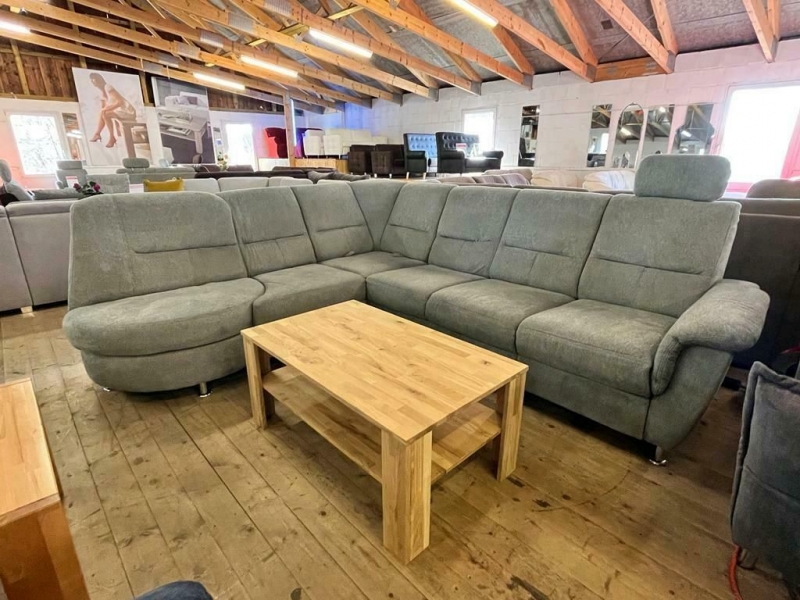 Ecksofa Polsterecke Sofa Couch PAROLE mit Federkern, Drehsessel und Relaxfunktion Versand möglich Ausstellung BÜH