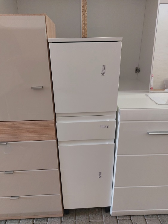 Badschrank Badm�bel Regal Schrank 8242 SALINAS Wei� Ausstellung B�H