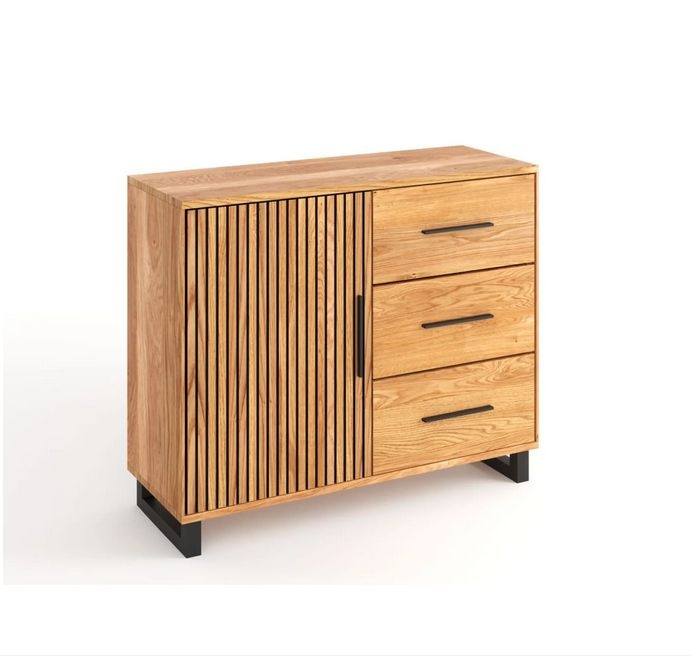 Kommode Anrichte Sideboard Stauraum 3 2 1 0 Eiche furniert
