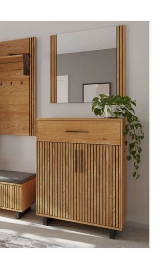 Schuhschrank Schuhkommode Kommode 3 2 1 6 Eiche furniert