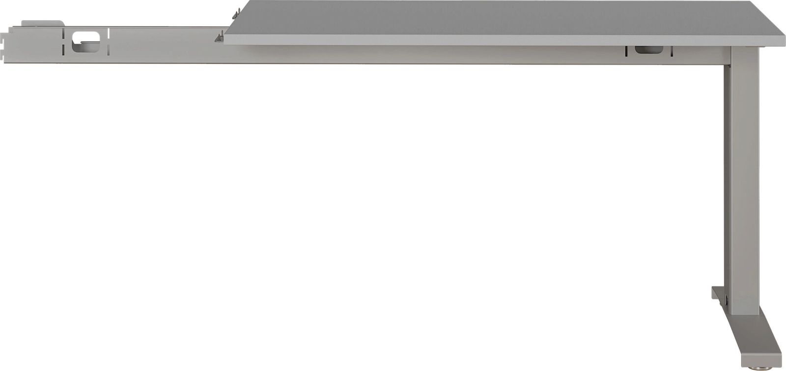 Germania 4241 höhenverstellbare mechanische Anbauplatte Büromöbel Lichtgrau/Silber oder Schwarz Nachbildung
