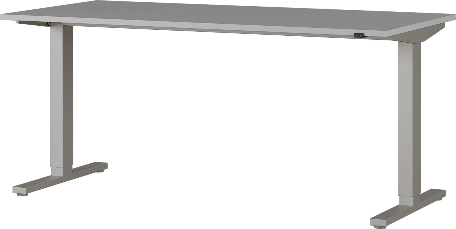 4242 höhenverstellbarer elektronischer Schreibtisch Arbeitstisch Bürotisch Büromöbel Lichtgrau/Silber oder Schwarz Nachbildung