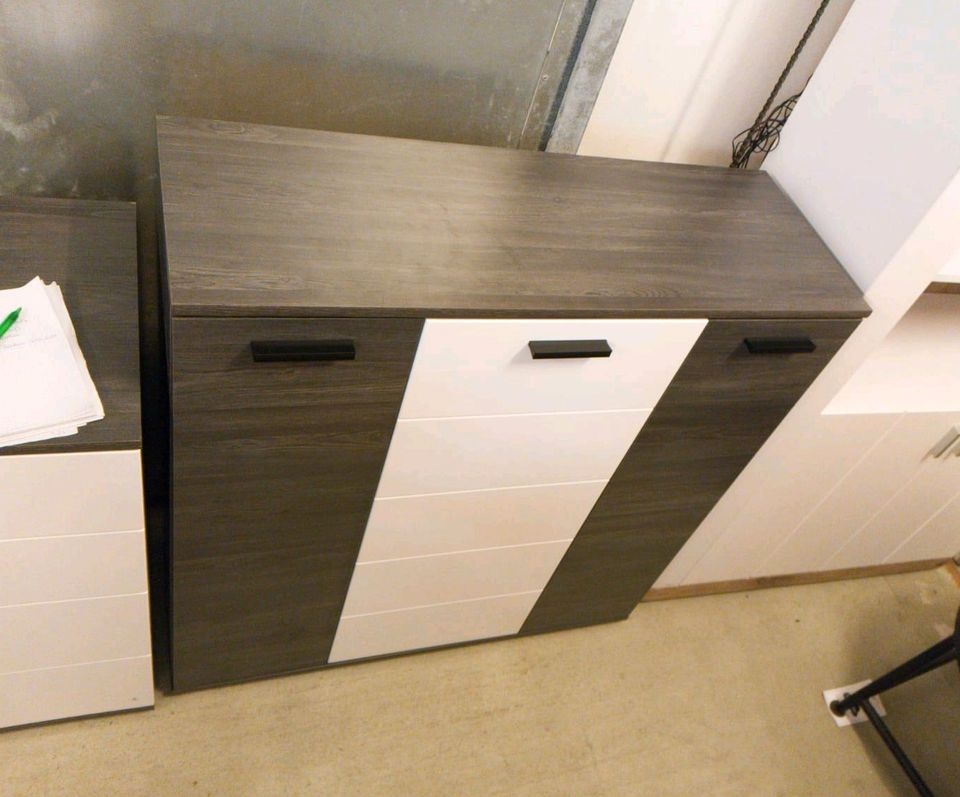 Kommode Sideboard MERLIN Rauch Eiche graphit NB Versand B�hne